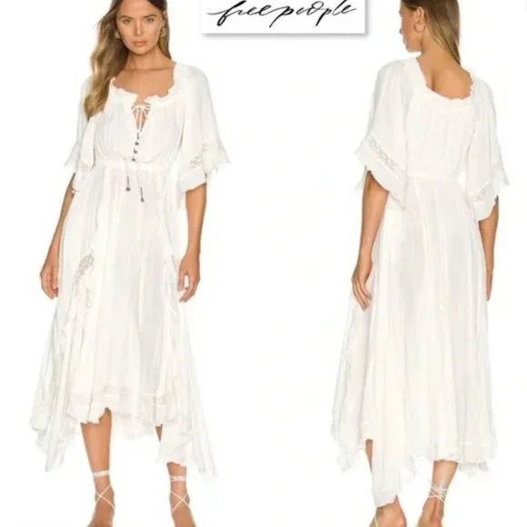 Free People Beach Bliss Maxi Dress White L - Picture 2 of 4
